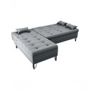 Ver imagem 2 de Sofá Cama com Chaise 3 Lugares 2,00 Mts Nice Matrix Cinza