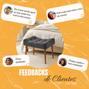 Ver imagem 5 de Puff de Apoio Requinte Pés Palito Suede Cinza Escuro