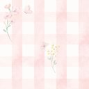 Ver imagem 2 de Papel de de Parede Adesivo Xadrez Aquarela Rosa Floral