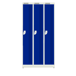 Armário de Aço - 03 Portas - Nk 3301 Nilko Armários Azul Chave Padrão - 2