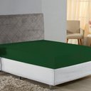 Ver imagem 1 de Lençol com Elástico Casal Nobre Viúva 1 Peça 30cm de Altura Malha 100% Algodão - Verde-bandeira