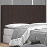 Cabeceira Estofada Cama Box Casal King Size Tânia 195cm Suede Café - Desk Design - 2