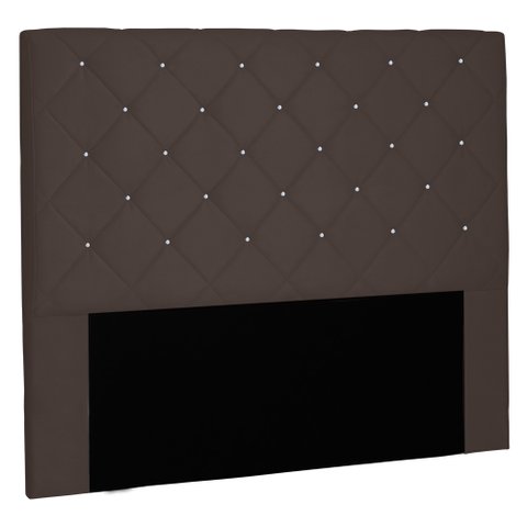 Cabeceira Estofada Cama Box Casal King Size Tânia 195cm Suede Café - Desk Design