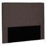 Cabeceira Estofada Cama Box Casal King Size Tânia 195cm Suede Café - Desk Design - 1