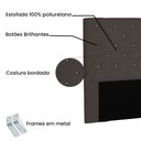 Ver imagem 3 de Cabeceira Estofada Cama Box Casal King Size Tânia 195cm Suede Café - Desk Design