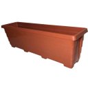 Ver imagem 6 de Kit 3 Jardineiras de Chão para Plantas e Flores 80cm Terracota