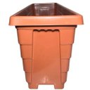 Ver imagem 3 de Kit 3 Jardineiras de Chão para Plantas e Flores 80cm Terracota