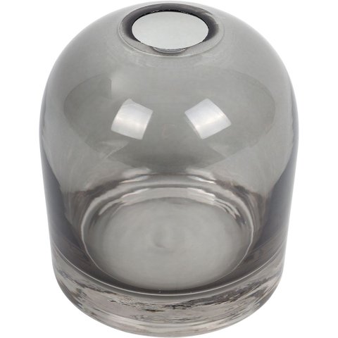 Vaso Decorativo Cachepô Enfeite Casa Home&Co Vidro 10x8x8cm Cinza