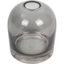 Ver imagem 1 de Vaso Decorativo Cachepô Enfeite Casa Home&Co Vidro 10x8x8cm Cinza