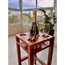 Ver imagem 1 de Mesa de Apoio Porta Copo Bebida Madeira Maciça Premium