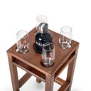 Ver imagem 3 de Mesa de Apoio Porta Copo Bebida Madeira Maciça Premium