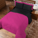 Ver imagem 1 de Kit Edredom Casal Queen 3 Peças Margarida Cama Box:pink e Preto