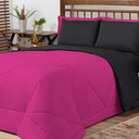 Ver imagem 2 de Kit Edredom Casal Queen 3 Peças Margarida Cama Box:pink e Preto