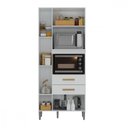 Ver imagem 3 de Multiuso para Forno e Microondas Seul 3 Portas 2 Gavetas Branco Atualle