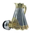 Ver imagem 4 de Conjunto de Garrafas Términas 1 Litro e 700 Ml Sophie Luxo Quente Frio Inox Prata/dourada G95 - Gran