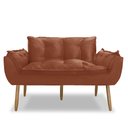 Ver imagem 2 de Namoradeira Decorativa Opala Suede - Estofados Irmãos Oliveira - Terracota