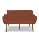 Ver imagem 4 de Namoradeira Decorativa Opala Suede - Estofados Irmãos Oliveira - Terracota