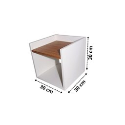 Mesa de Cabeceira Criado Suspenso 100%mdf - Louro Freijo - 2