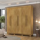Ver imagem 1 de Guarda Roupa Casal Doral 218cm 6 Portas de Bater 2 Gavetas Nature G98 - Gran Belo