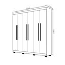 Ver imagem 4 de Guarda Roupa Casal Doral 218cm 6 Portas de Bater 2 Gavetas Nature G98 - Gran Belo