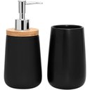 Ver imagem 1 de Jogo de Banheiro Mimo Style Bambu Black 2 Peças