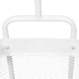 Arara de Roupas Multiuso com 2 Prateleiras e Rodízios em Ferro - Branco - 5