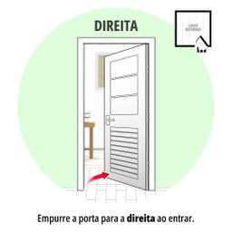 Porta de Aluminio Lambril Linha Premium:2,10 X 1,00/direita/preto - 2