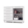 Cômoda Sapateira Sirius Branca 2 Portas e 5 Gavetas - Vila Rica Branco - 2