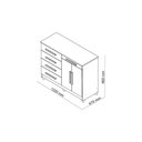 Ver imagem 4 de Cômoda Sapateira Sirius Branca 2 Portas e 5 Gavetas - Vila Rica Branco
