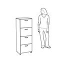 Ver imagem 3 de Arquivo Pasta Suspensa 4 Gavetas 40mm