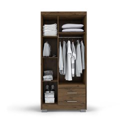 Guarda-Roupa Solteiro Pequeno Cappuccino Primacy Batrol - 3