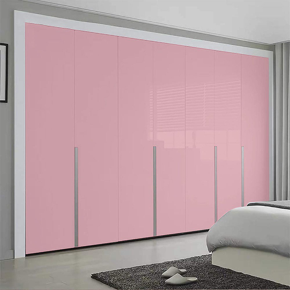 Papel de Parede Adesivo Lavavel Laca Alto Brilho Rosa Unico - 5