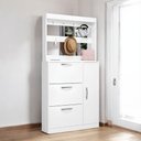 Ver imagem 1 de Sapateira com Espelheira Porta-objetos Randi Branca