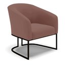 Ver mais imagens de Sofá Namoradeira e 2 Poltronas Base Industrial Preto Stella Veludo D03 - D'Rossi Cor Rose