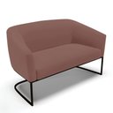 Ver imagem 6 de Sofá Namoradeira e 2 Poltronas Base Industrial Preto Stella Veludo D03 - D'Rossi Cor Rose