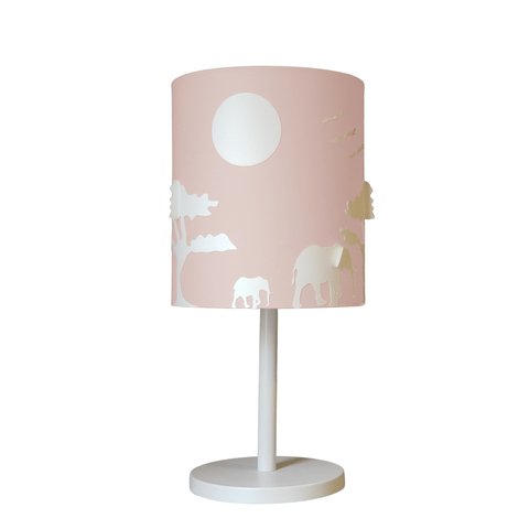 Abajur Safari Savana Cúpula 20x42: Rosa