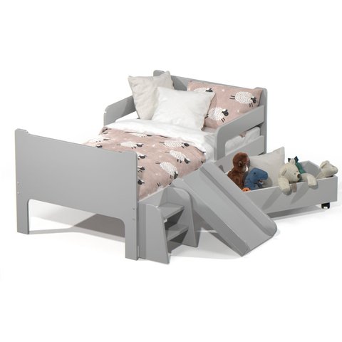 Mini Cama Infantil Montessoriana Sonho Kid'S Cinza
