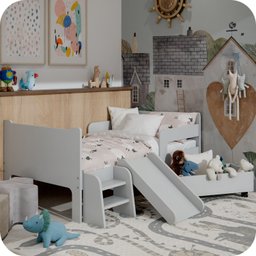 Mini Cama Infantil Montessoriana Sonho Kid's:cinza - 2