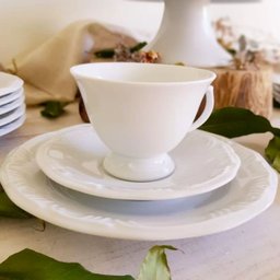 Jogo para Lanche Pomerode 23pç Porcelana Branca Schmidt - 7