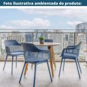 Ver imagem 2 de Kit 4 Cadeiras Montreal Marcela Fratini Almofada em Pu Estrutura em Polipropileno Azul