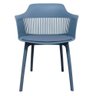 Kit 4 Cadeiras Montreal Marcela Fratini Almofada em Pu Estrutura em Polipropileno Azul - 6