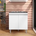 Ver imagem 2 de Balcão para Cooktop 2 Portas Andréia Branco Ajl Móveis