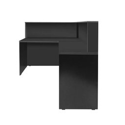 Balcão Recepção Atendimento em L com 1 passa fio no tampo Novo - SM Corporativo - 119AX120/120LX45P  - 3