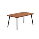 Ver imagem 1 de Mesa para Cozinha Stellar 1597 Aço C/tampo Madeirado 160x90cm Nogal/preto - Carraro