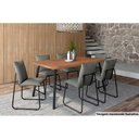 Ver mais imagens de Mesa para Cozinha Stellar 1597 Aço C/tampo Madeirado 160x90cm Nogal/preto - Carraro
