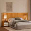 Ver imagem 2 de Cabeceira de Cama Extensível com Mesa de Cabeceira Mdf Fiori Cinamomo/off White
