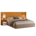 Ver imagem 1 de Cabeceira de Cama Extensível com Mesa de Cabeceira Mdf Fiori Cinamomo/off White