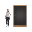 Ver imagem 6 de Guarda-roupa Casal com 2 Gavetas Kappesberg Canela/preto Fosco 121cm