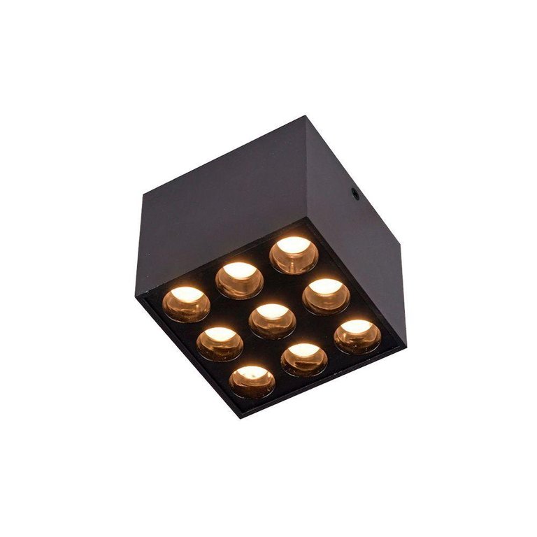 Spot de Sobrepor Nordecor Powerus Led 18w Bivolt Preto 3000k Luz Amarela