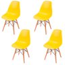Kit 4 Cadeiras Eames Eifell 130pp Cor:amarelo Amarelo - 1
